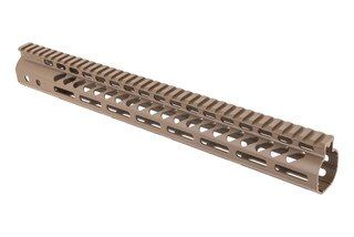 Lightweight AR-15 handguard, FDE.